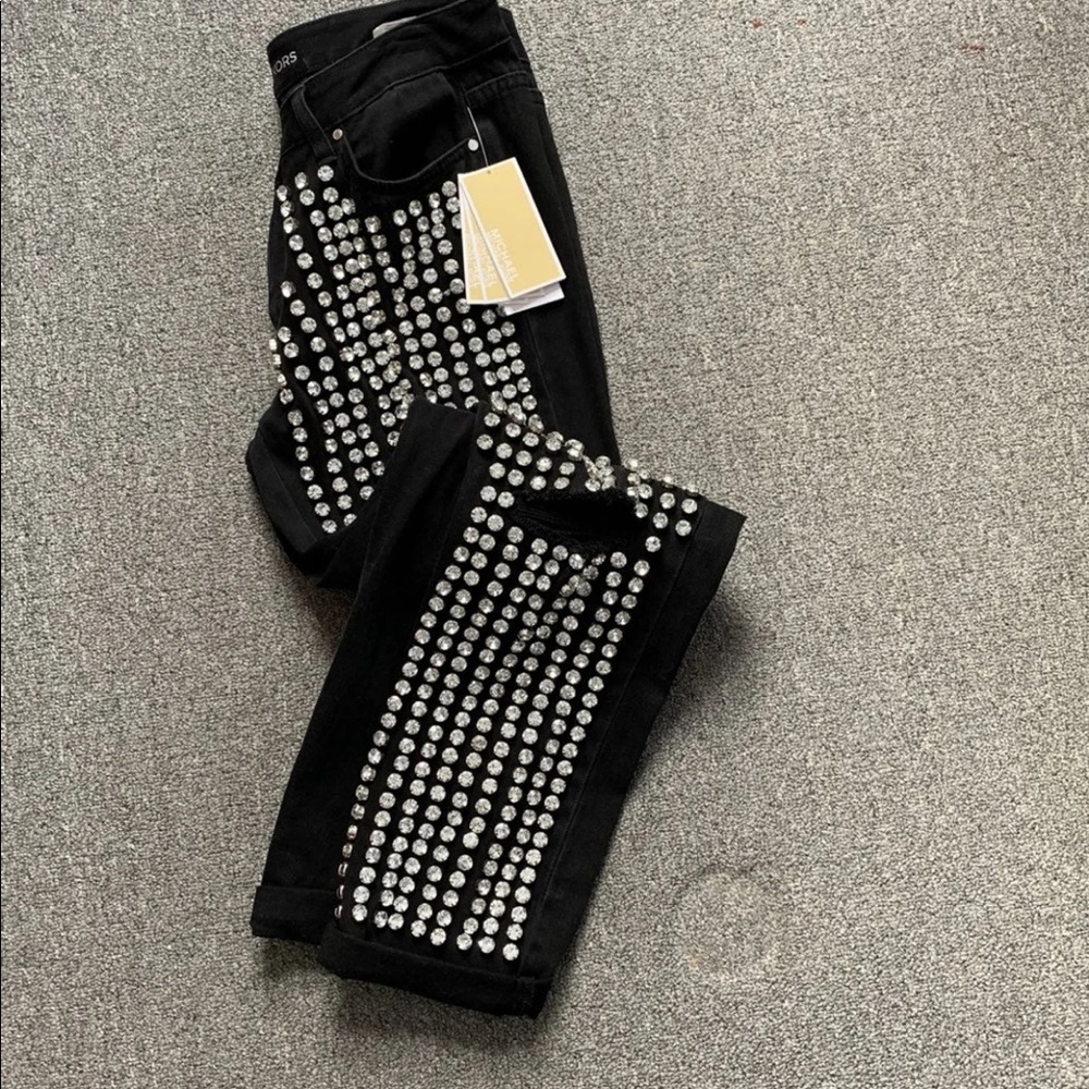 Micheal Micheal Kors black rhinestone jeans